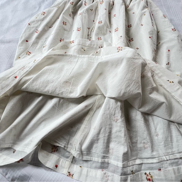 Old Navy Colorway Fit & Flare White Ditsy Floral Cottagecore Midi Dress L - Picture 15 of 16
